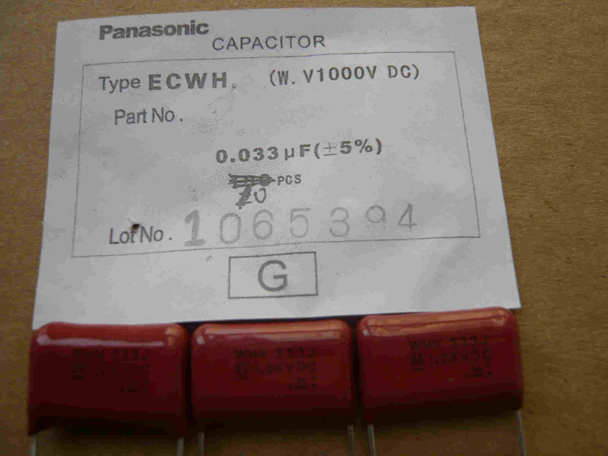 松下薄膜電容ECWH10333JV